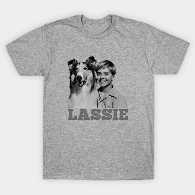 Lassie - 1954- 50s Kids Tv Show T-Shirt by wildzerouk